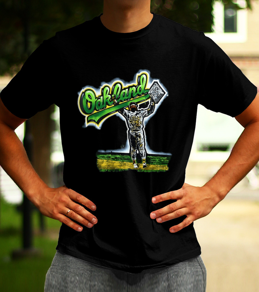Oakland Athletics Rickey Henderson Celebration T-Shirt
