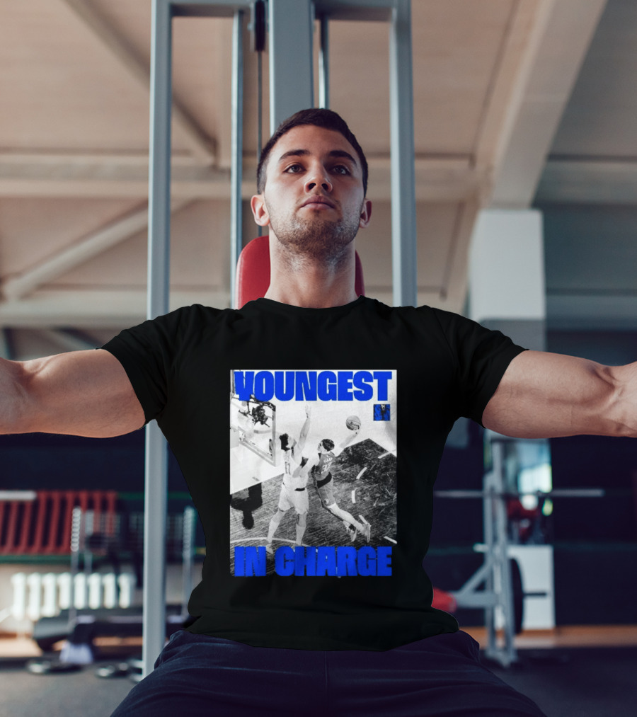 Youngest In Charge Cooper Flagg Dallas Mavericks Dunk T-Shirt