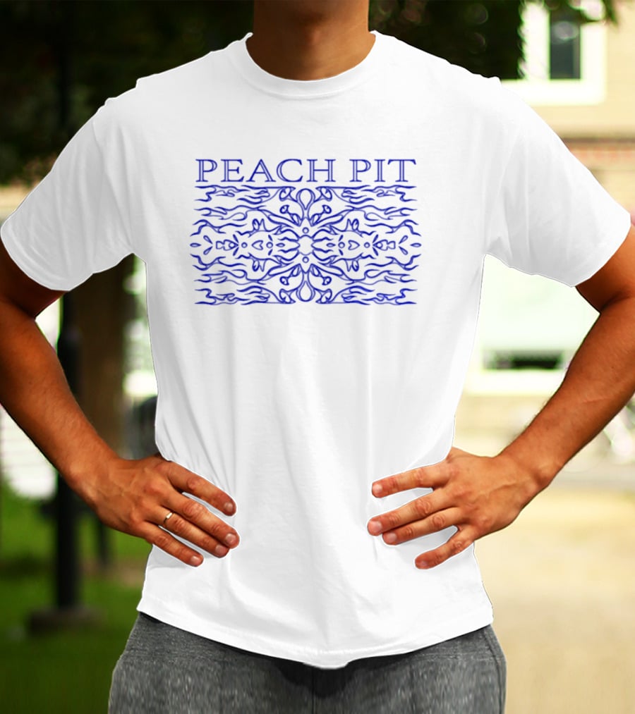 PEACH PIT Blue Mandala Waves T-Shirt
