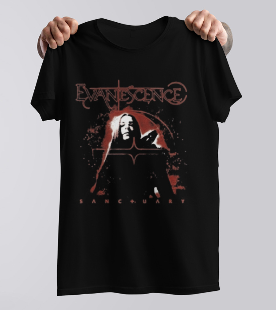 Evanescence High Contrast Red Sanctuary Album T-Shirt