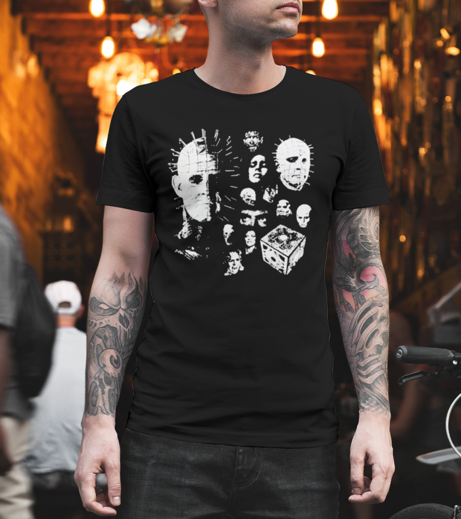 Futuremonsters Hellraiser Puzzle Box And Cenobite Faces T-Shirt