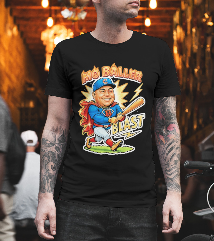 Mo Baller Blast Superhero Baseball Power T-Shirt