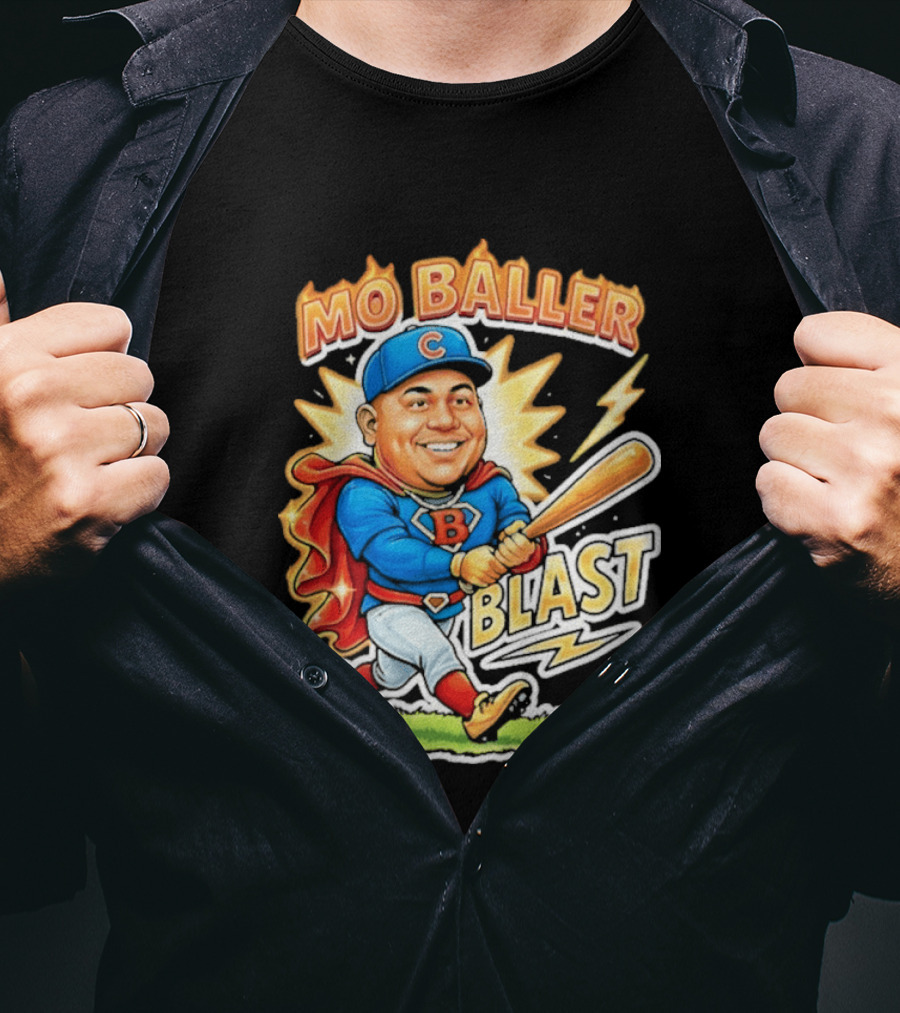 Mo Baller Blast Superhero Baseball Power T-Shirt