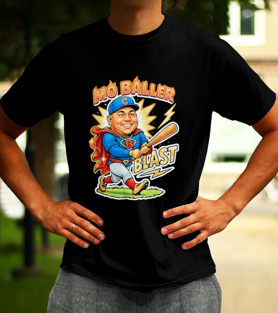 Mo Baller Blast Superhero Baseball Power T-Shirt