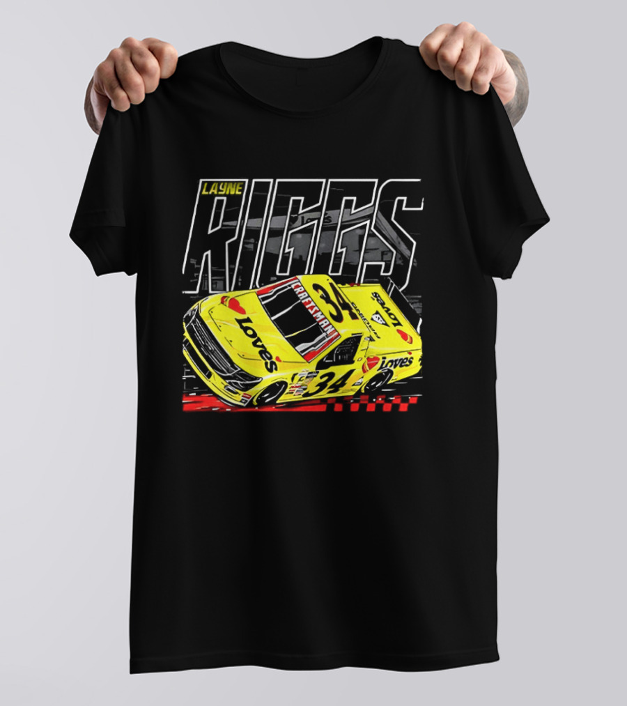 Louie Riggs Jesus Oh No I Sure Hope No One Punishes Me For My Sins Racing 34 T-Shirt
