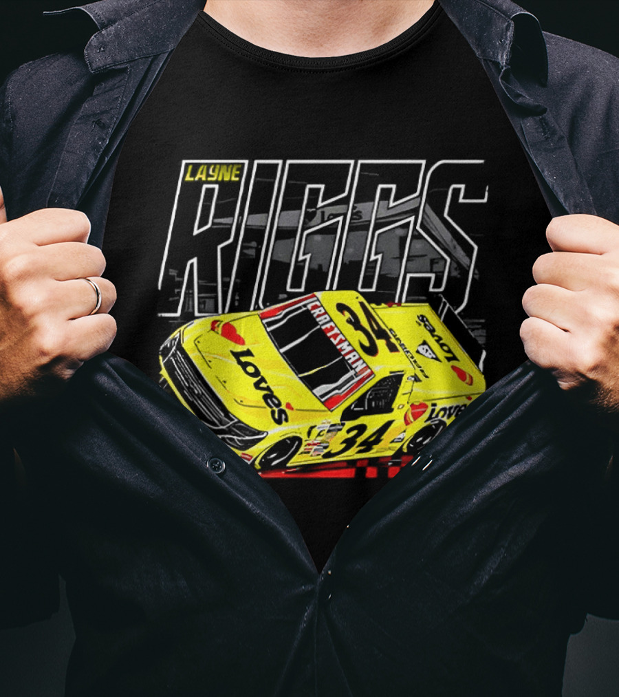 Louie Riggs Jesus Oh No I Sure Hope No One Punishes Me For My Sins Racing 34 T-Shirt