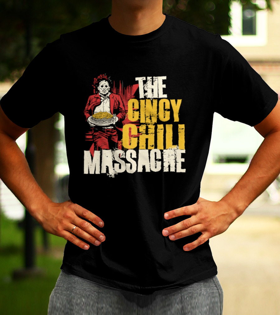 The Cincy Chili Massacre Horror Theme Cincinnati Food T-Shirt