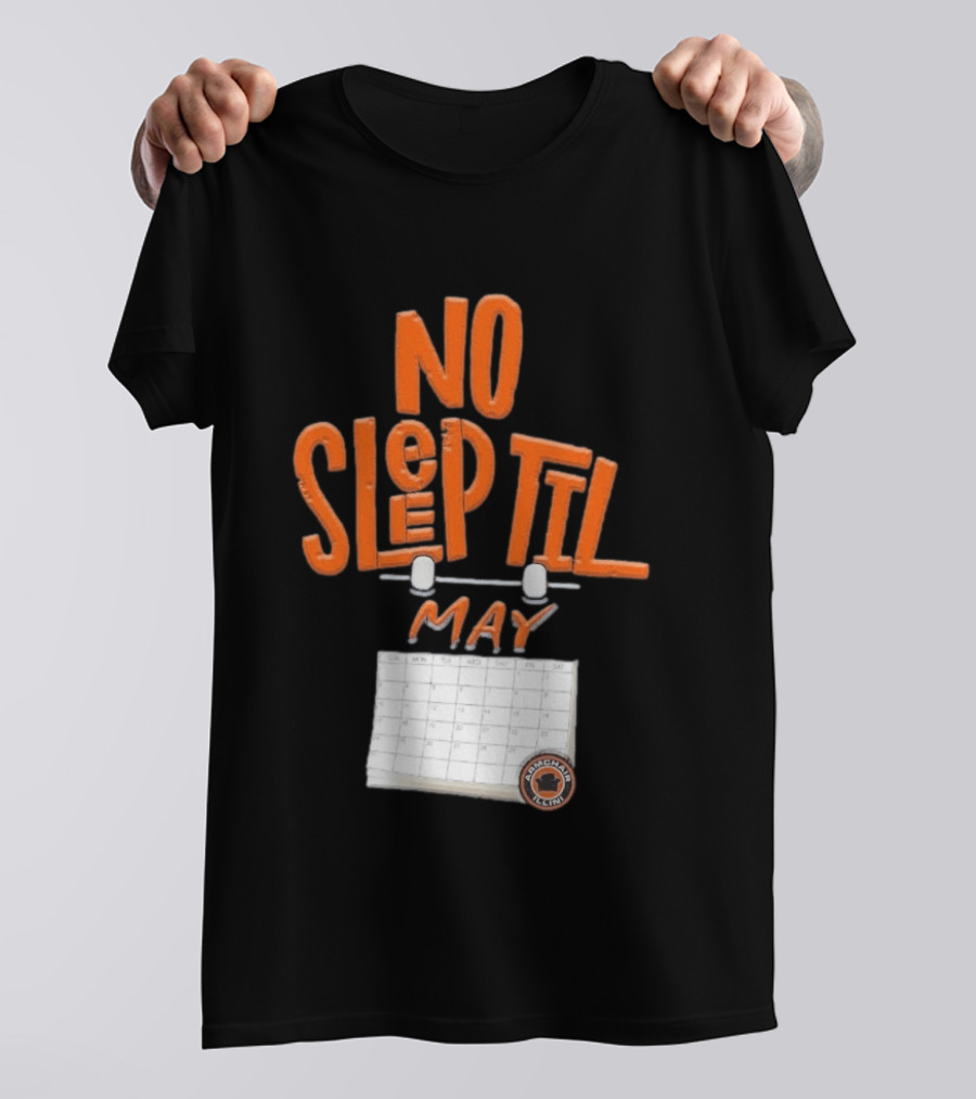 No Sleep Til May Armchair Illinois Fighting Illini Calendar T-Shirt
