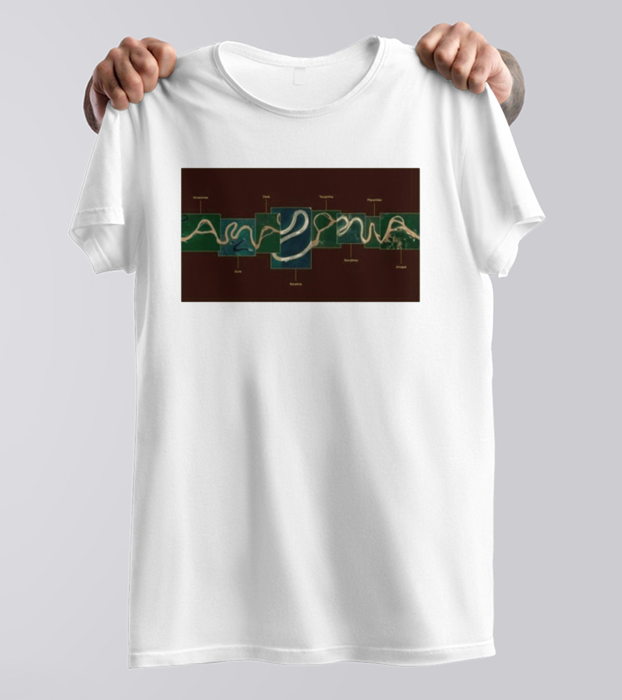 Amazonia Amazon River Map 2026 Peru Anavilhanas Mapará Teotônio Rondônia Amupá Açu Amacá T-Shirt