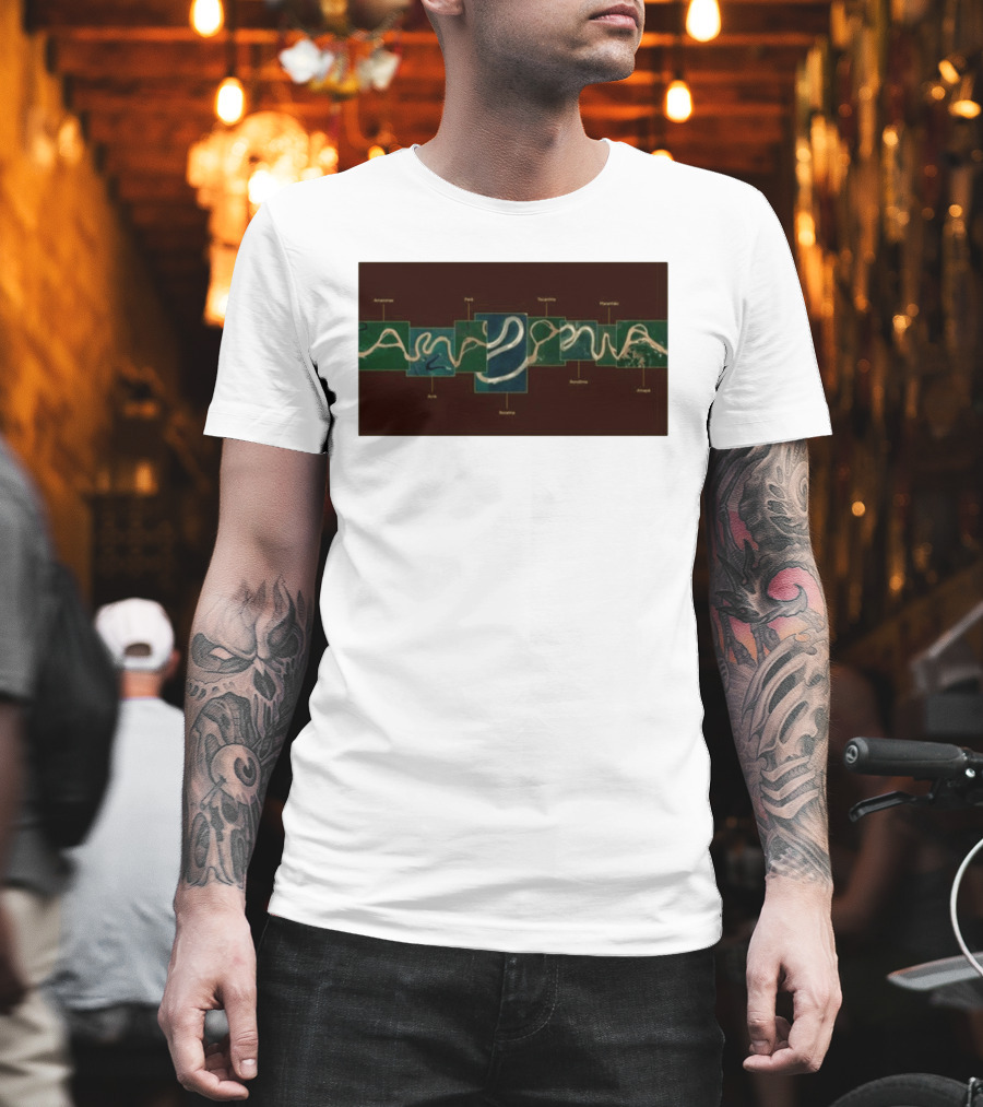 Amazonia Amazon River Map 2026 Peru Anavilhanas Mapará Teotônio Rondônia Amupá Açu Amacá T-Shirt