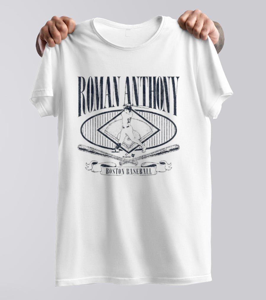 Roman Anthony Diamond Standouts Baseball Crossed Bats Oval T-Shirt