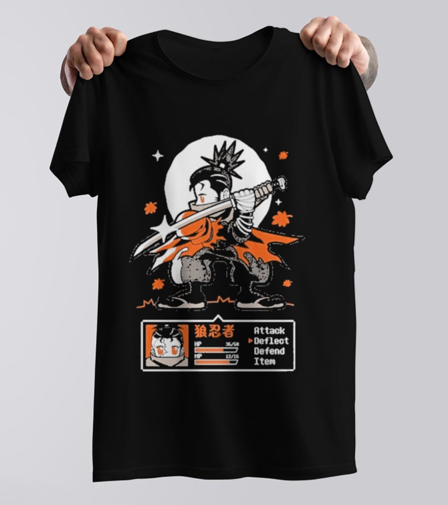 Attack Deflect Defense Item Ghost Wolf Goblin Tengu T-Shirt