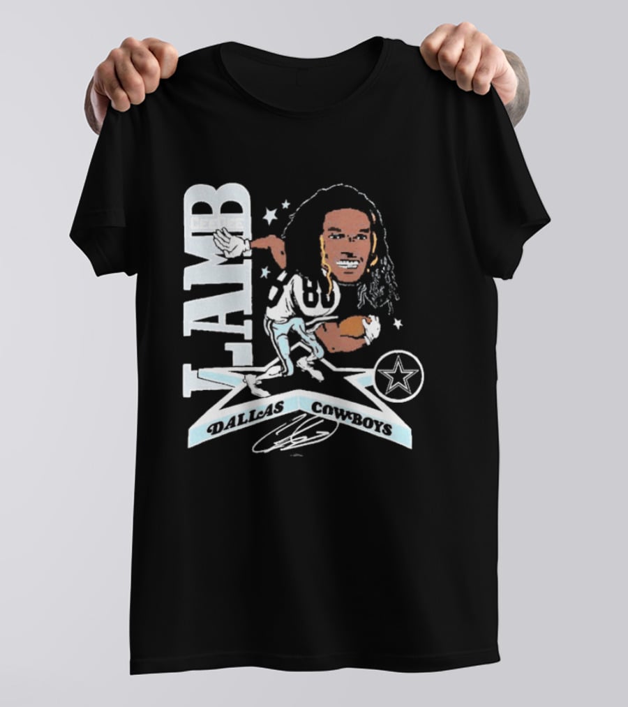 CeeDee Lamb Dallas Cowboys Star Caricature T-Shirt