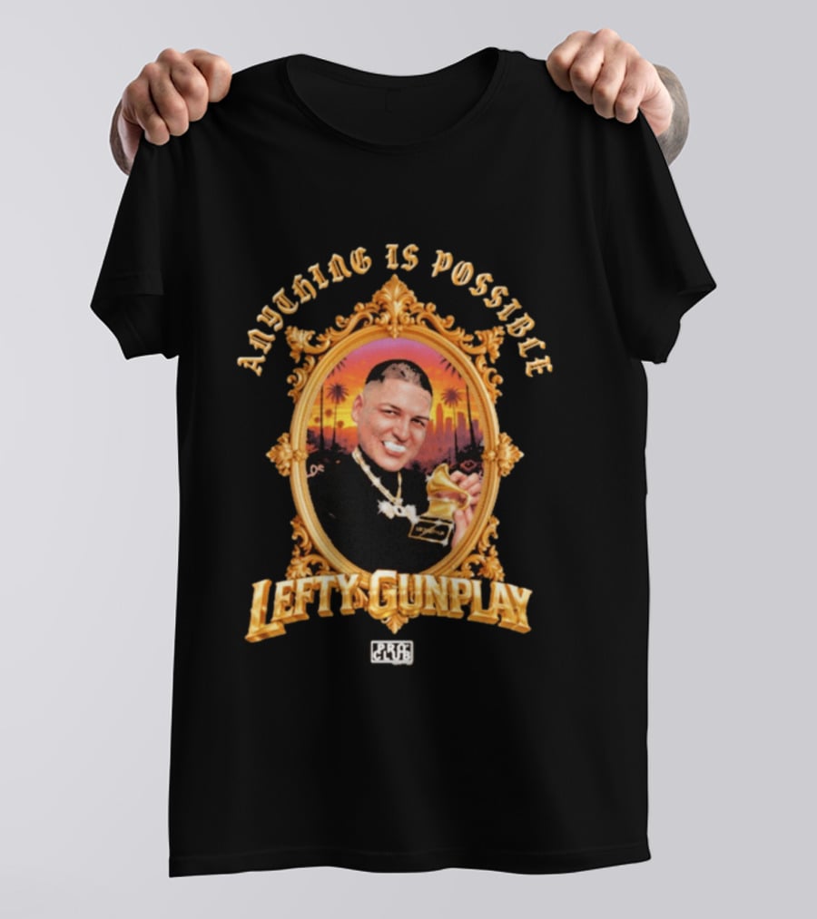 Proclub X Lefty Gunplay Anything Is Possible Award Sunset Palm Trees T-Shirt