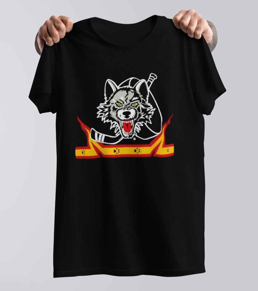 Chicago Wolves 2002 Throwback Hockey Wolfhead T-Shirt