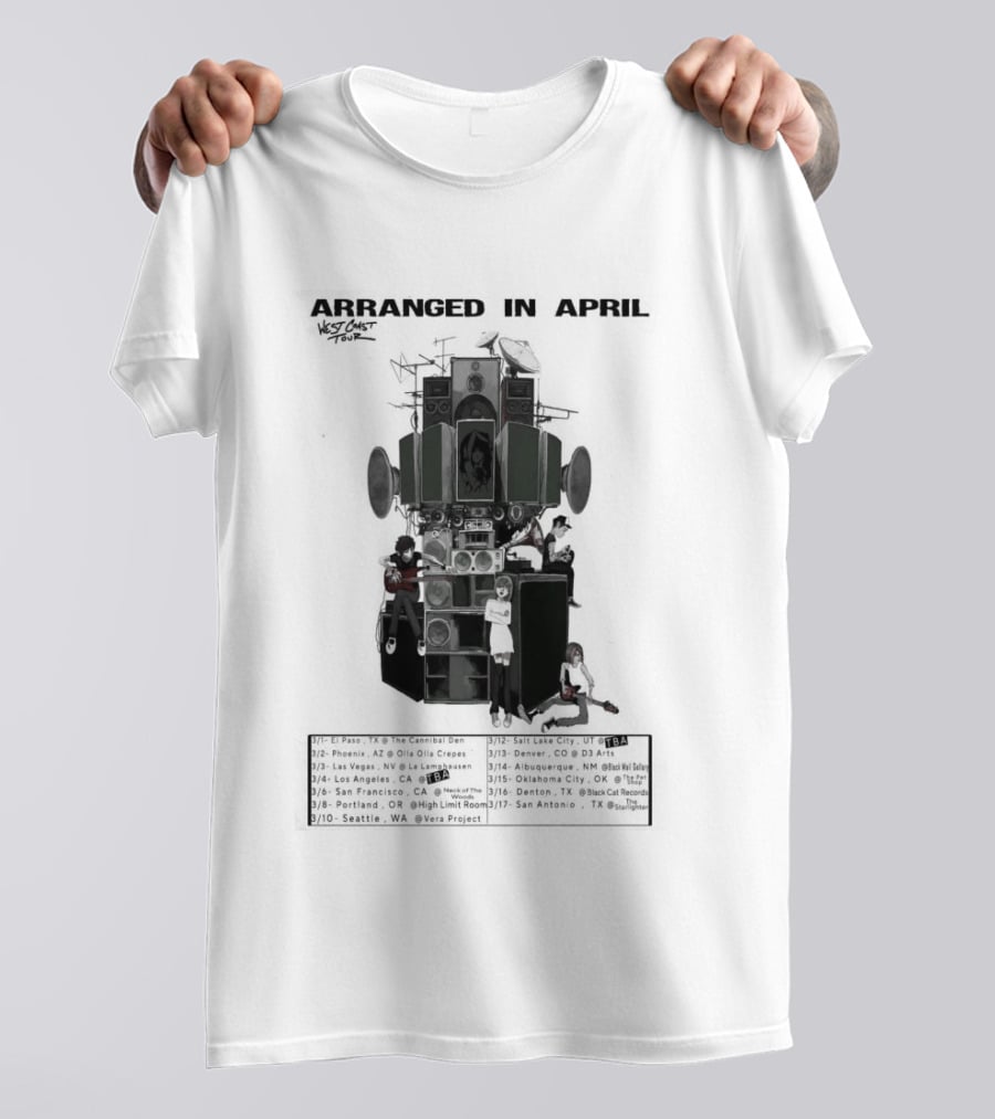 Arranged In April 2026 West Coast Tour Vintage Locomotive T-Shirt