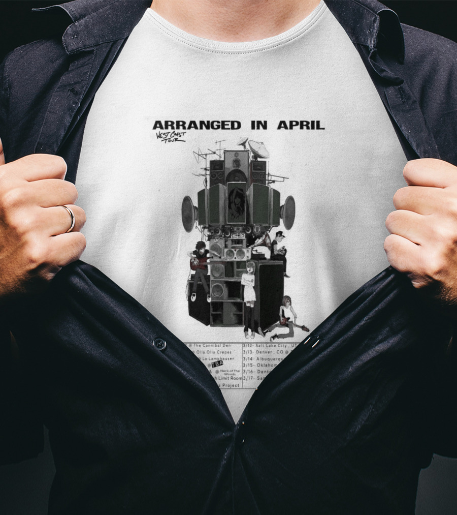 Arranged In April 2026 West Coast Tour Vintage Locomotive T-Shirt
