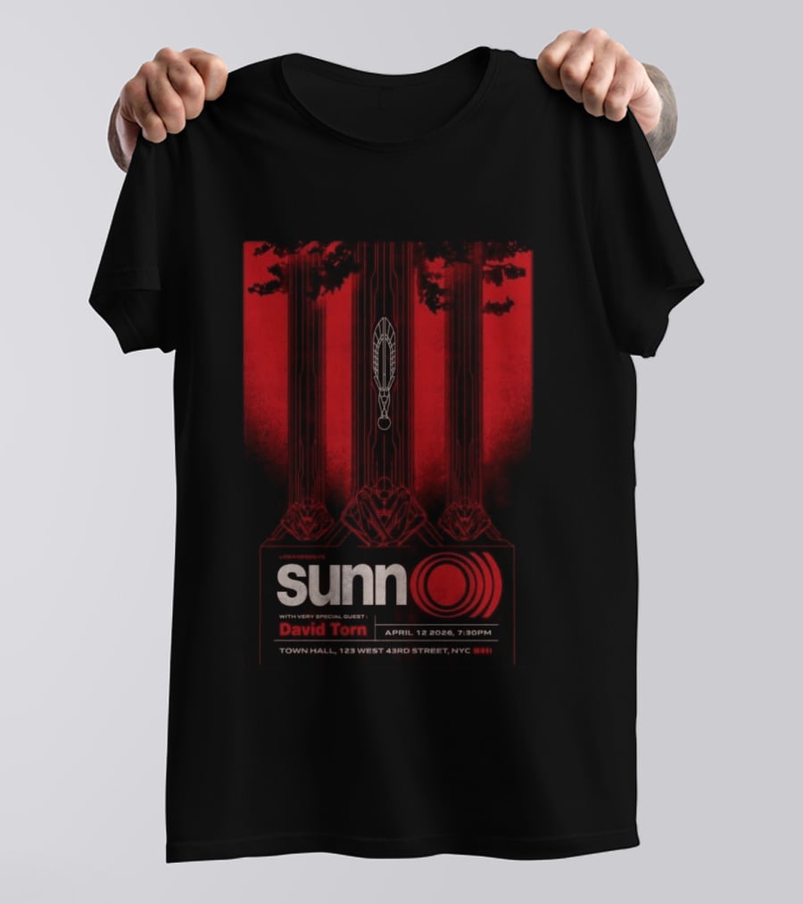 SUNN O))) Live NYC April 12 2026 Featuring David Torn T-Shirt