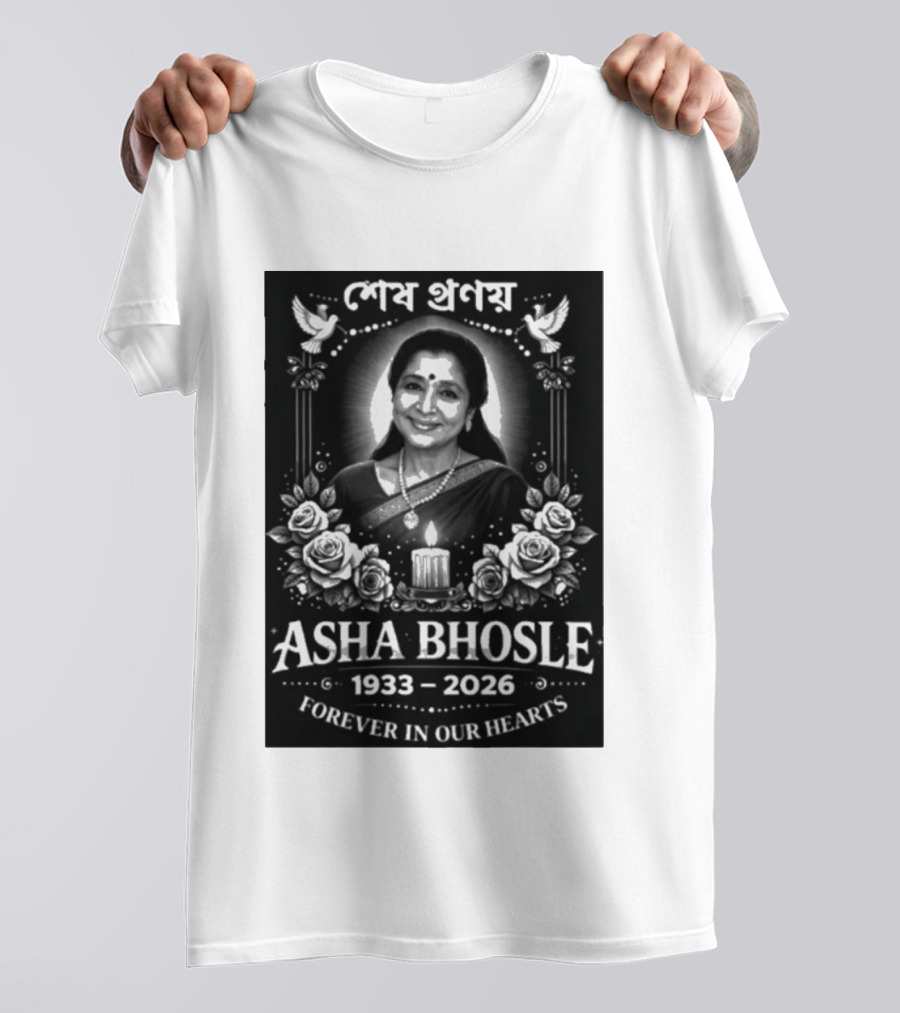 Asha Bhosle 1933 2026 Forever In Our Hearts Memorial T-Shirt