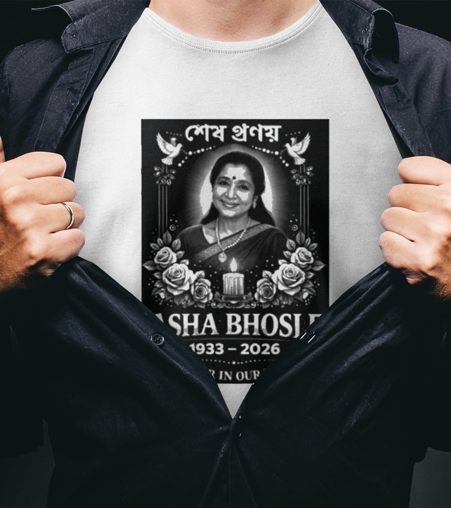 Asha Bhosle 1933 2026 Forever In Our Hearts Memorial T-Shirt