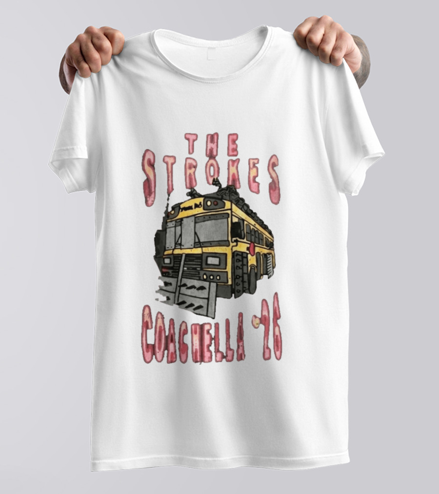 The Strokes Coachella 26 Indio California Bus T-Shirt