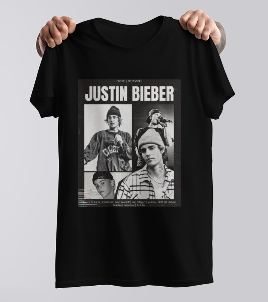 Justin Bieber Drew House Wursweile Greatest Hits Love Yourself Yummy Hold On T-Shirt