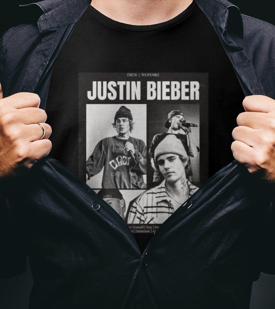 Justin Bieber Drew House Wursweile Greatest Hits Love Yourself Yummy Hold On T-Shirt