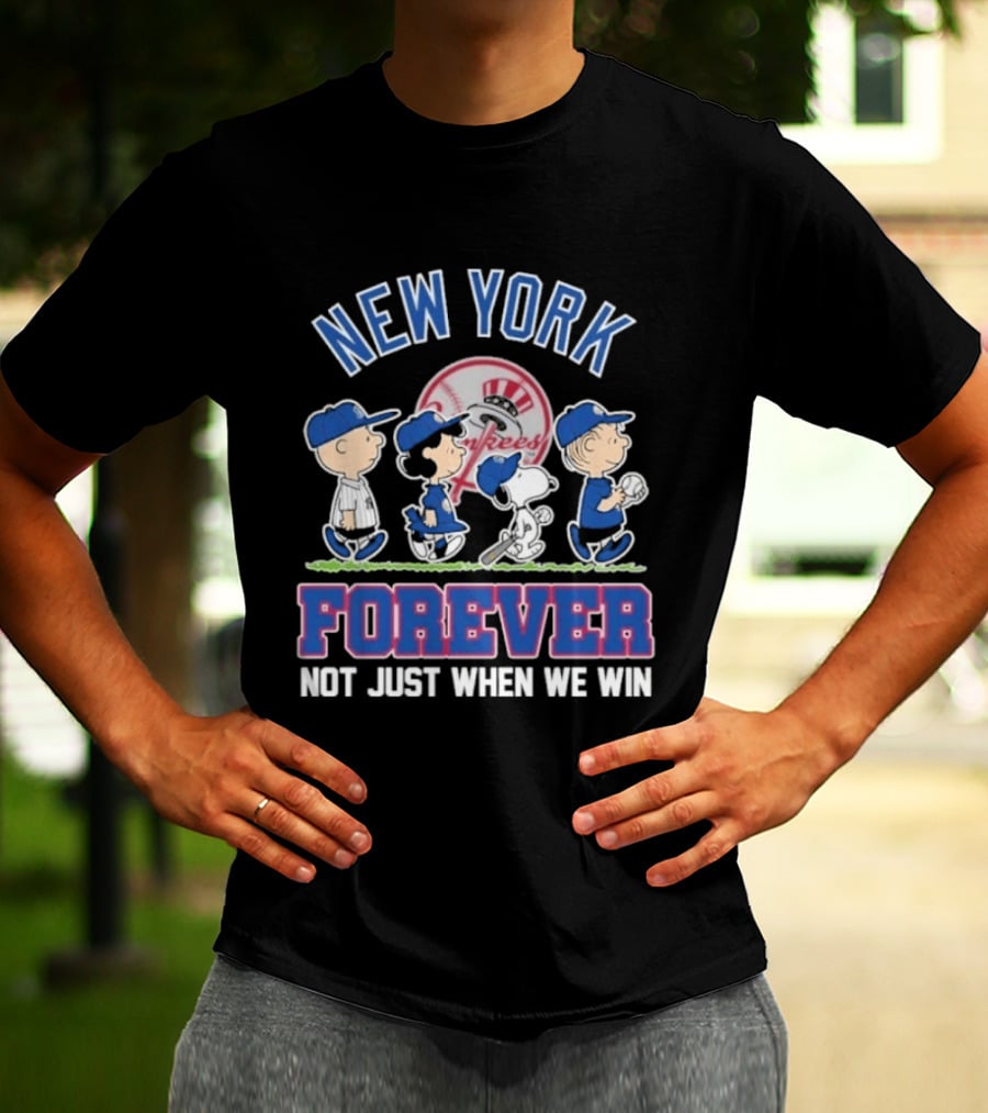 New York Yankees Peanuts Abbey Road Forever Not Just When We Win T-Shirt