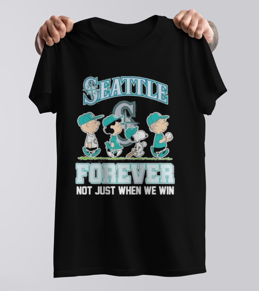 Seattle Peanuts Abbey Road Forever Not Just When We Win 2026 T-Shirt