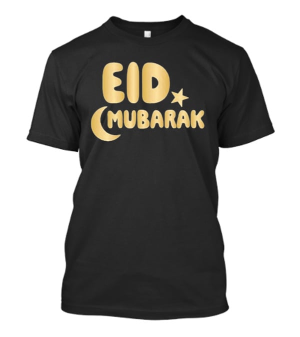 Eid Mubarak Crescent Moon And Star T-Shirt