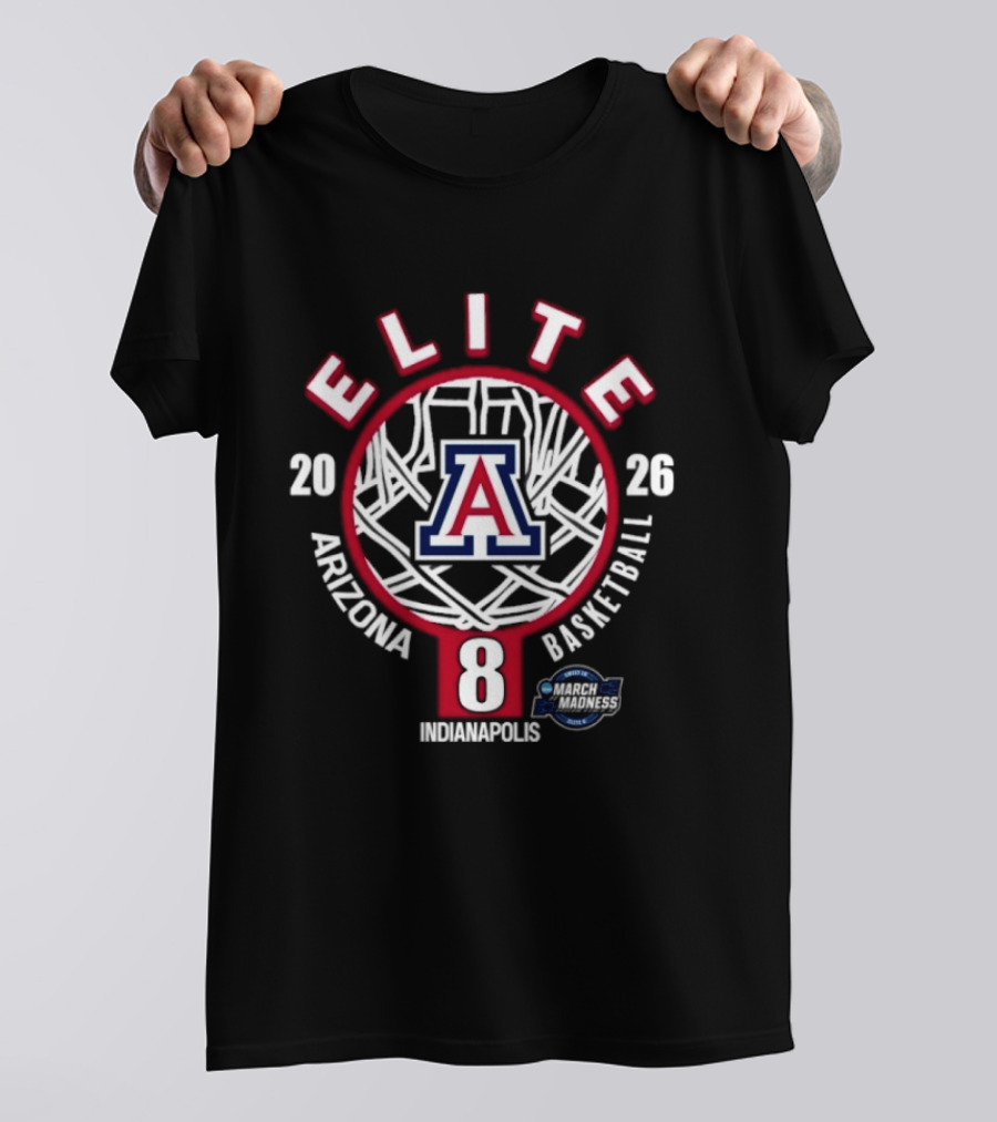 Arizona Wildcats Elite Eight 2026 NCAA Men's Basketball Indianapolis March Madness T-Shirt