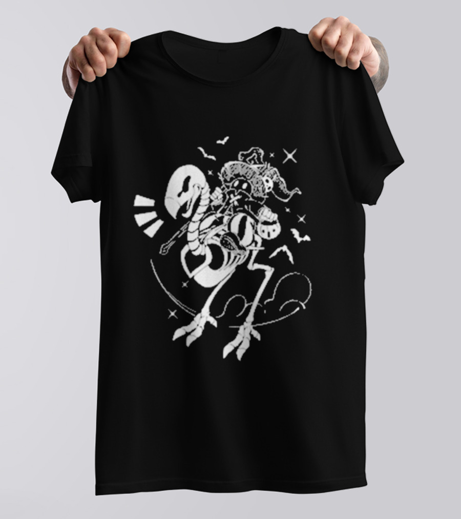 Bird Bones Pop Culture Wizardry With Magic Wand And Hat T-Shirt