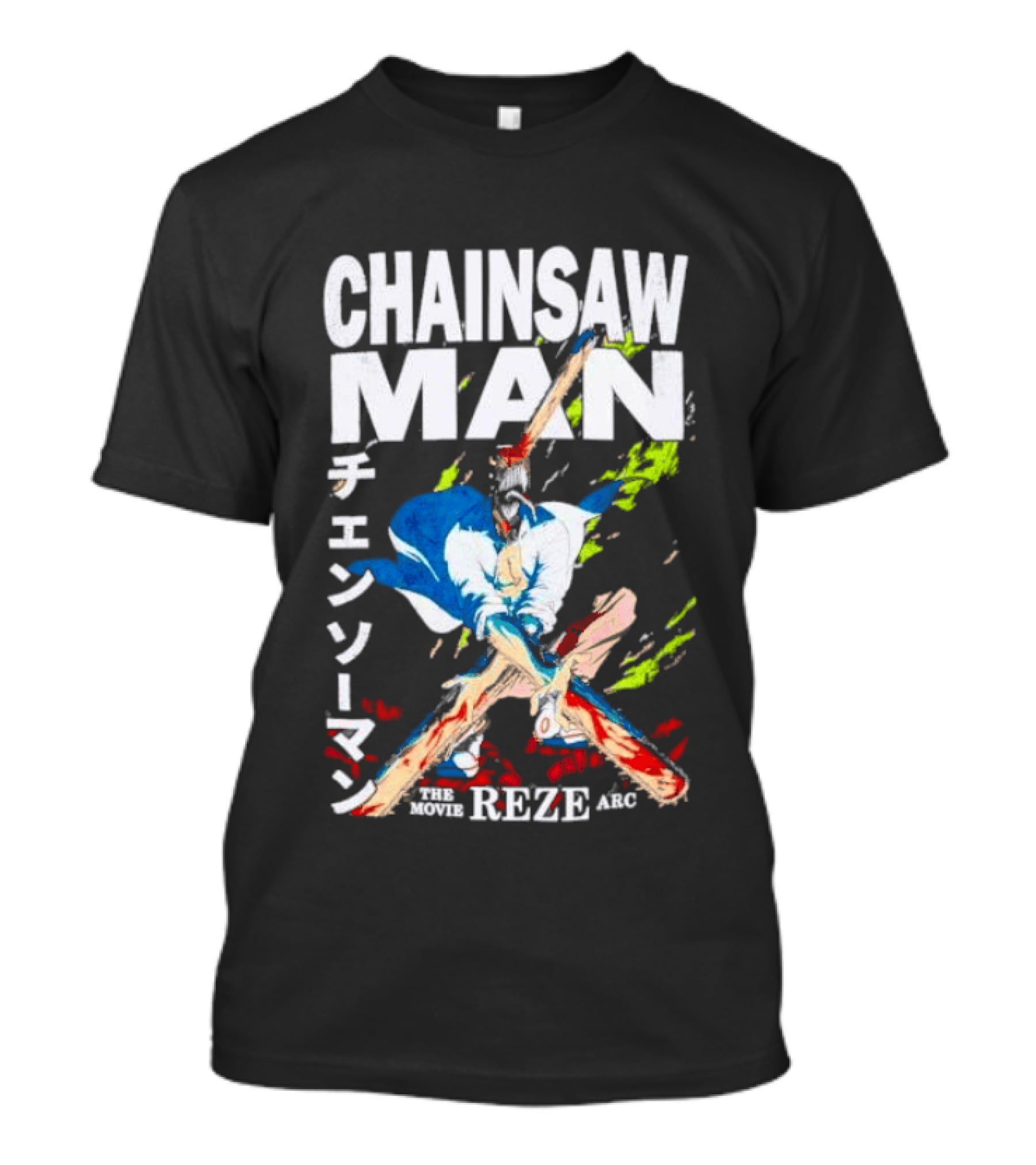 Chainsaw Man Movie Reze Arc Splatter Bold Japanese T-Shirt
