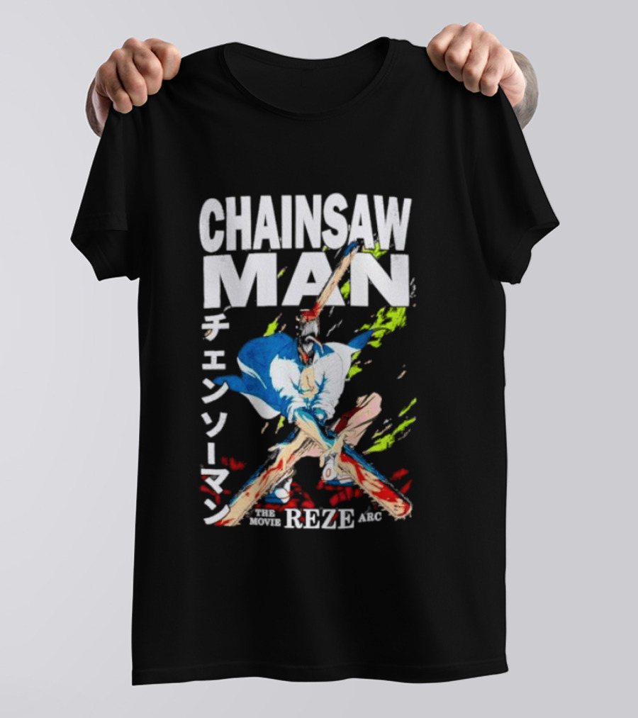 Chainsaw Man Movie Reze Arc Splatter Bold Japanese T-Shirt