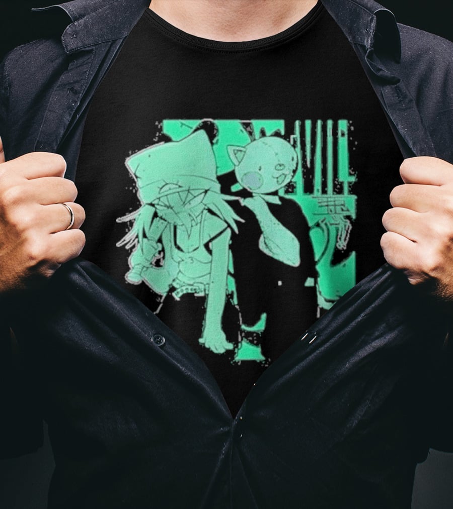 Issbrokie Woke Up In A Bad Mood Glow In The Dark Cat T-Shirt