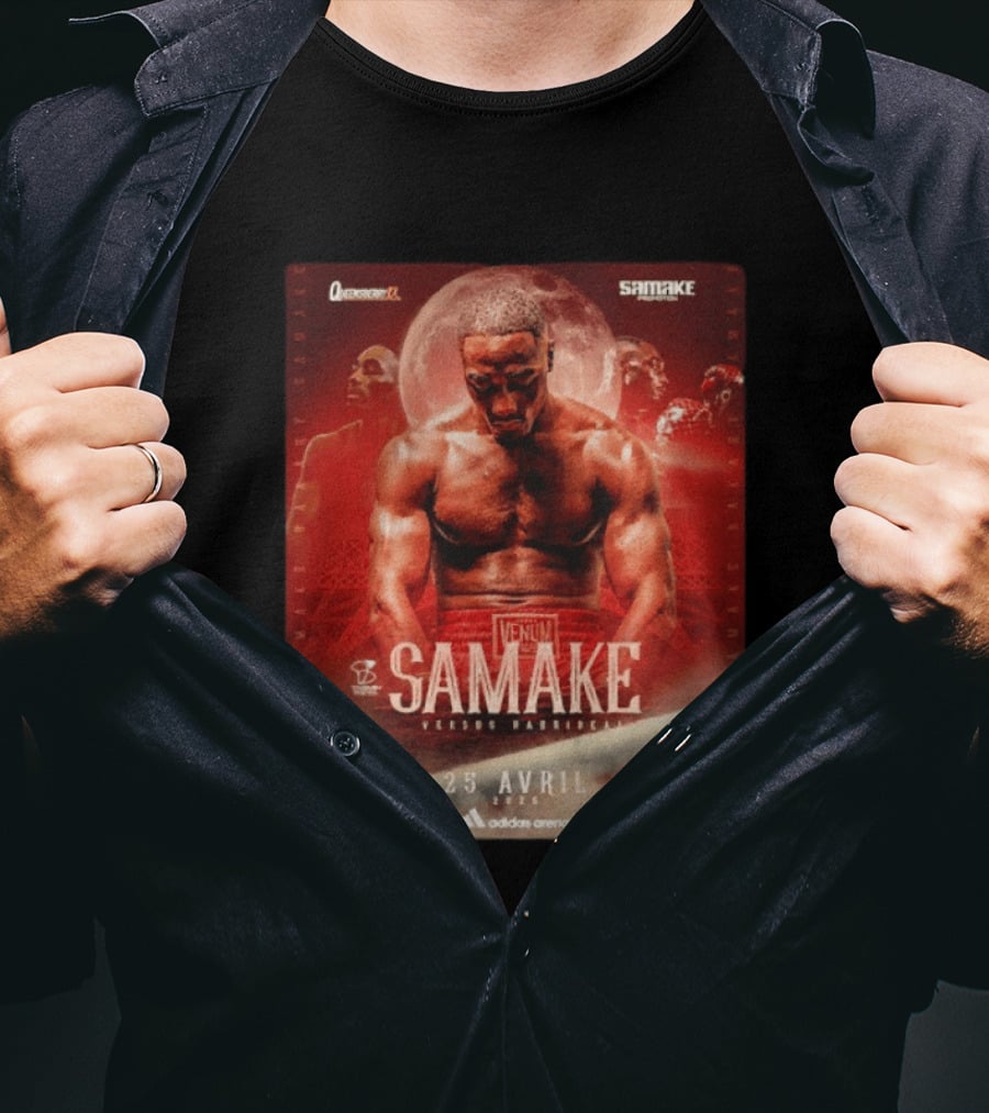 Samake Versus Hadribeaj 2026 Venum Boxing Match Adidas Arena April 25 T-Shirt