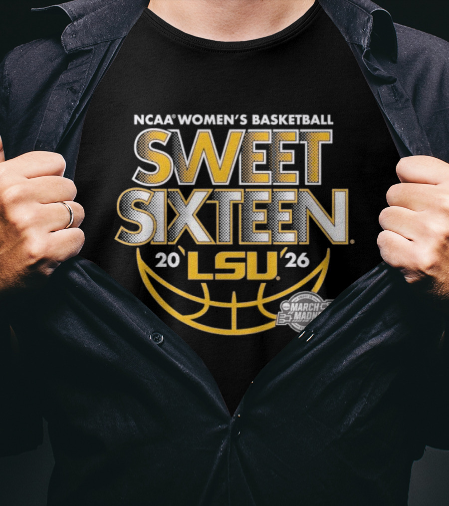 NCAA Women's Basketball Sweet Sixteen 2026 LSU Tigers March Madness T-Shirt