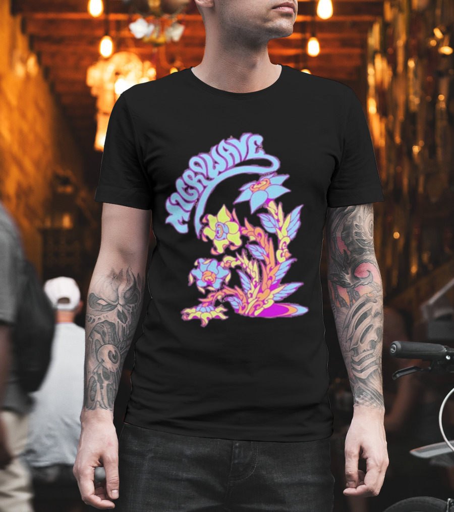 Microwave Psychedelic Floral T-Shirt