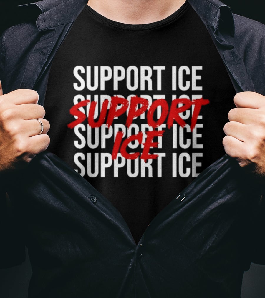 Support Ice Bold Statement Repeated T-Shirt