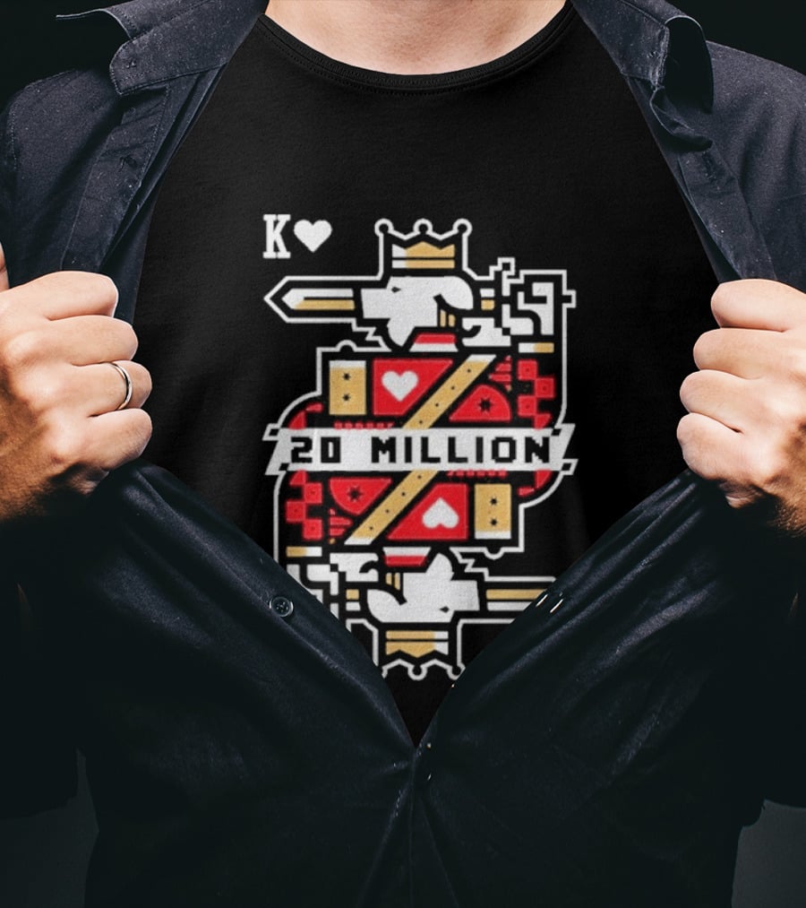 Technoblade 20 Million King Of Hearts Playing Card T-Shirt