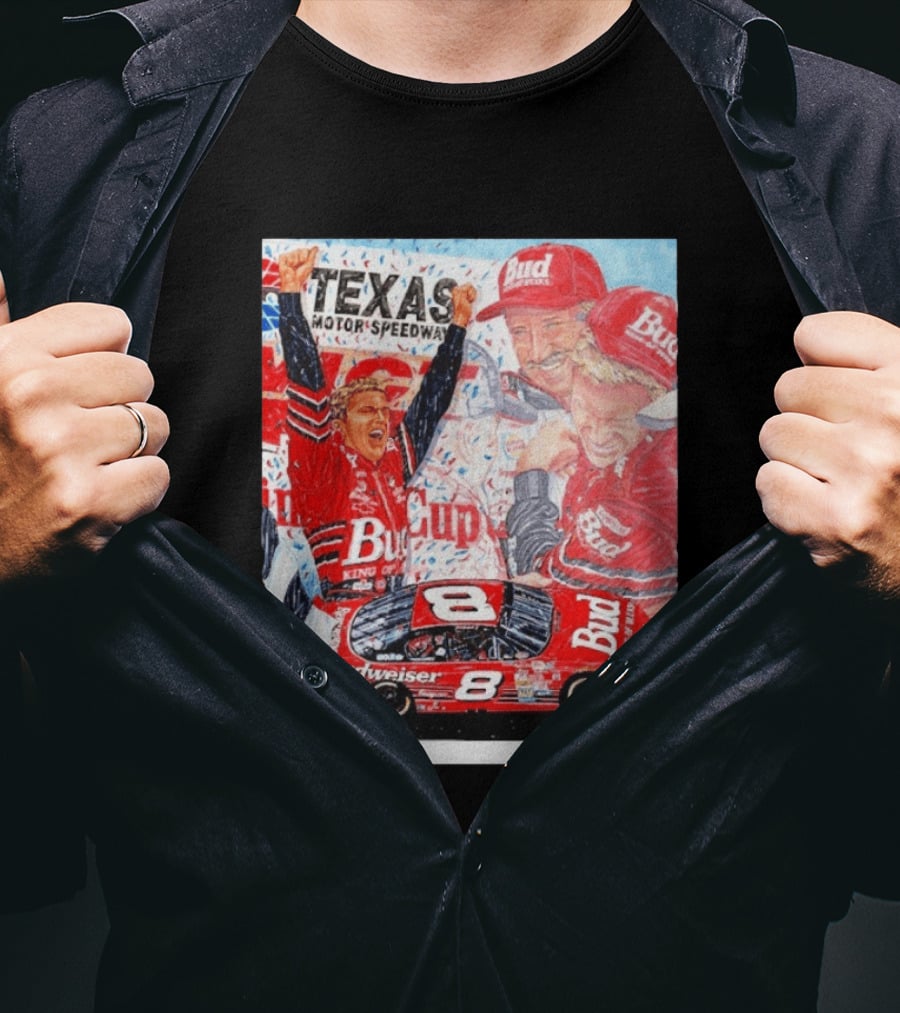 Texas Motor Speedway 2000 Dale Earnhardt Jr NASCAR Cup Series Budweiser Number 8 T-Shirt