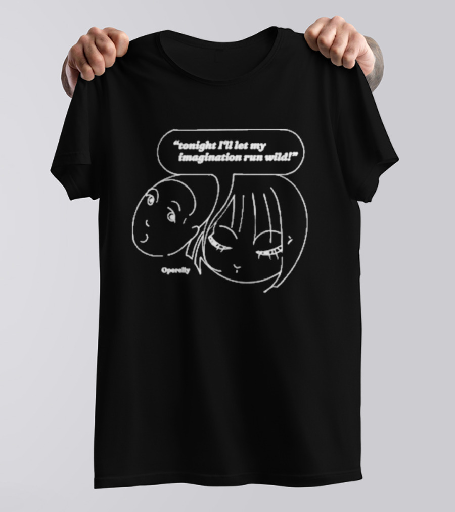 Tonight I'll Let My Imagination Run Wild Manga Style Characters T-Shirt