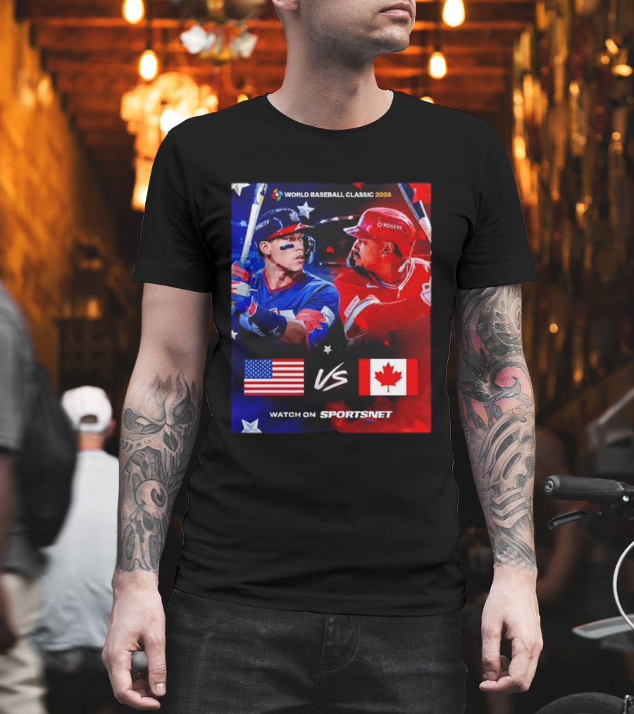World Baseball Classic 2026 USA Vs Canada Sportsnet Event T-Shirt