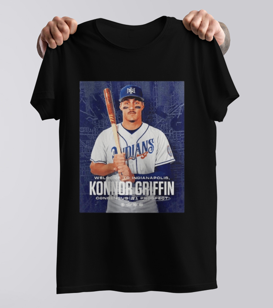 Welcome To Indianapolis Konnor Griffin Consensus #1 Prospect Indians Baseball T-Shirt