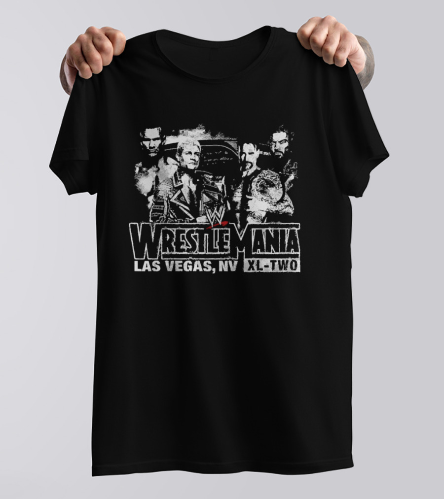 WrestleMania Las Vegas NV XL Two WWE Legends T-Shirt