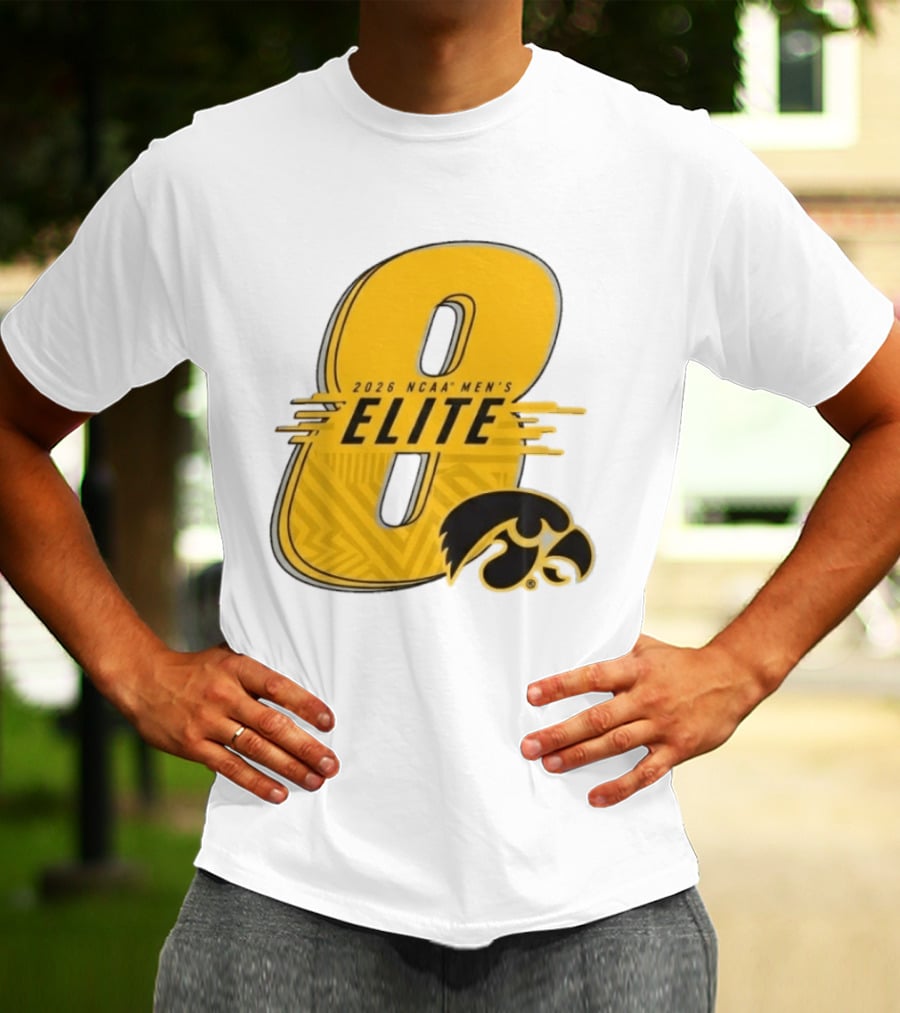 2026 NCAA Men's Elite 8 Iowa Hawkeyes Fan Gear T-Shirt