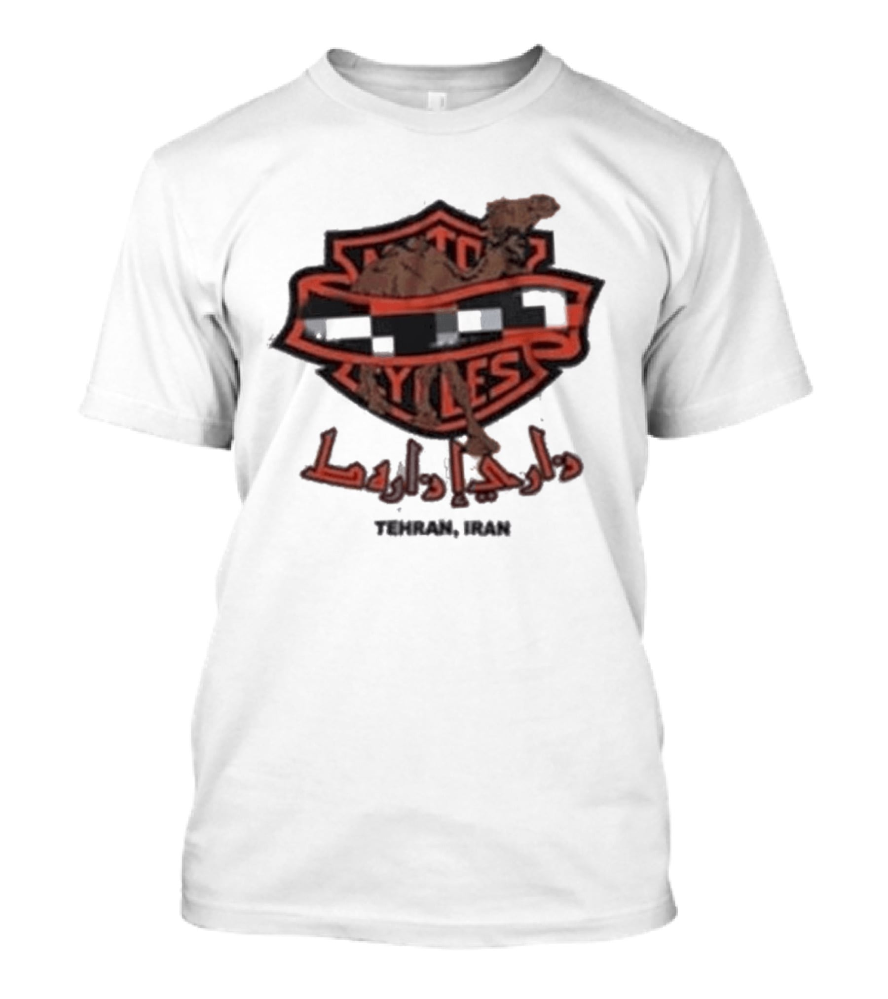 Wet Styles Tehran Iran Vintage Harley Davidson Logo Camel T-Shirt