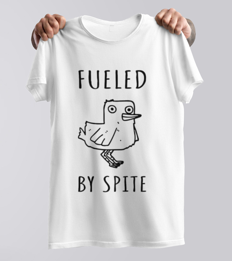 Fueled By Spite Funny Bird Doodle Drawing T-Shirt