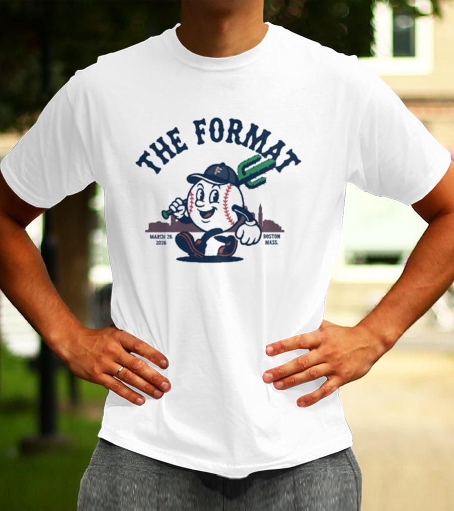 The Format Boston March 2026 Baseball Character Event T-Shirt
