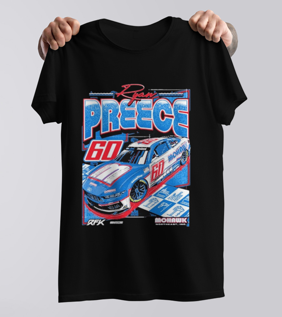 Ryan Preece 2025 Mohawk RFK 60 NASCAR Racing Car T-Shirt